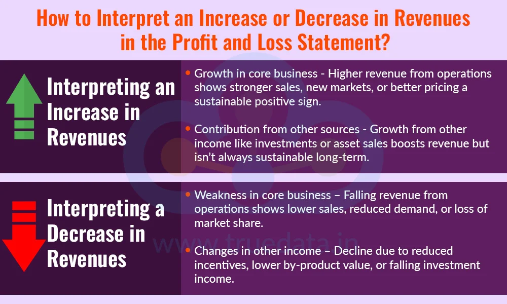How to Interpret an Increase or Decrease in Revenues in the Profit and Loss Statement