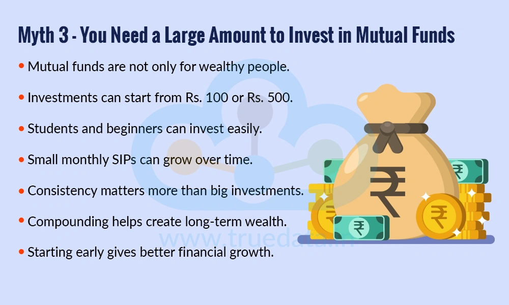 Myth 3 - You Need a Large Amount to Invest in Mutual Funds