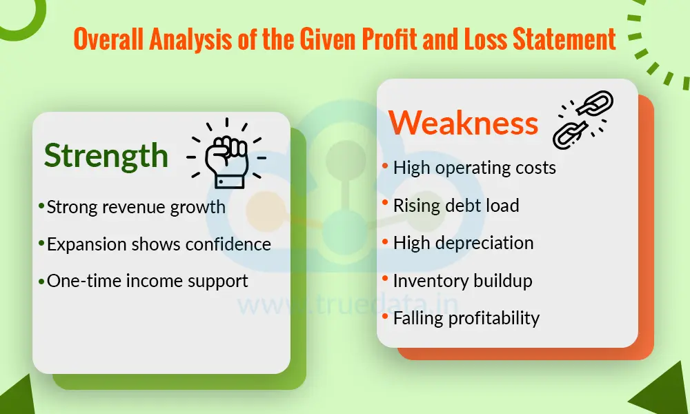 Overall Analysis of the Given Profit and Loss Statement Overall Analysis of the Given Profit and Loss Statement
