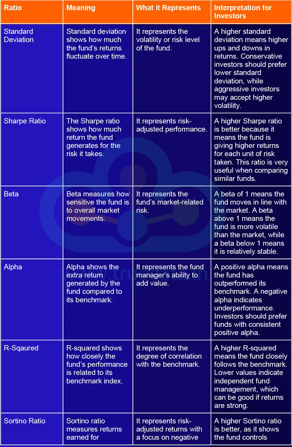What are the Key Ratios in the Mutual Fund Factsheet