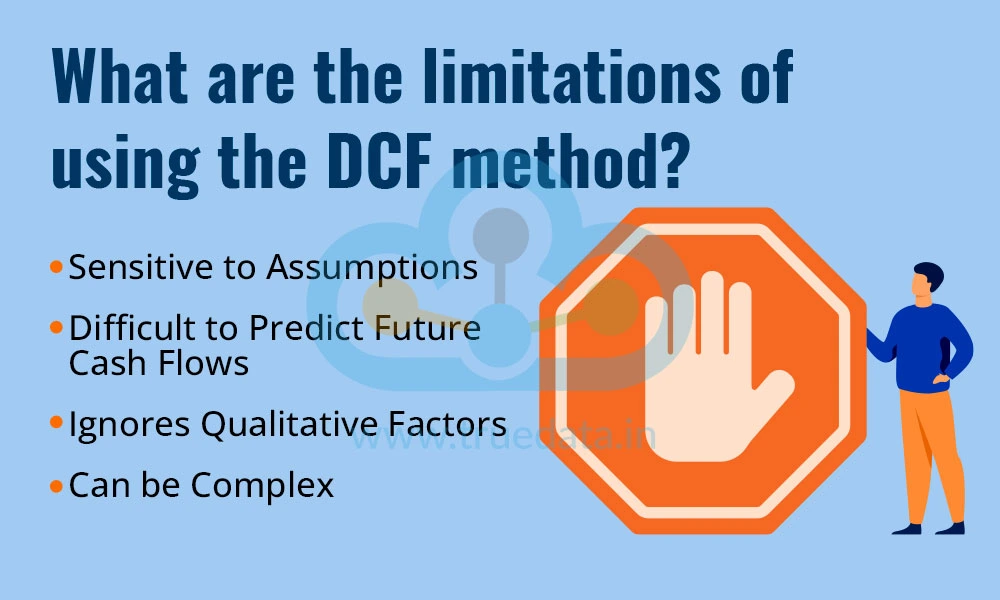 What are the limitations of using the DCF method?
