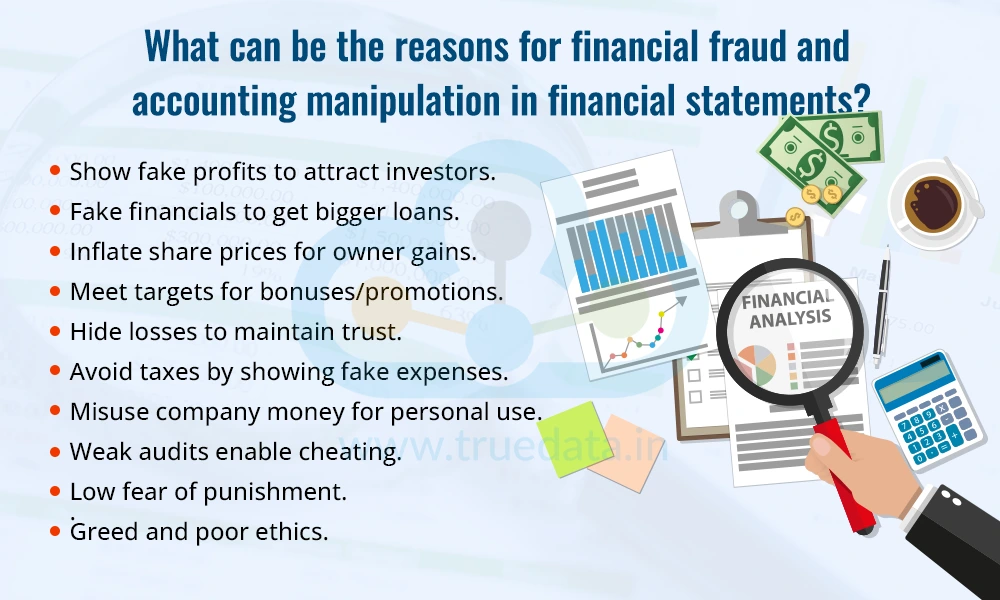 What can be the reasons for financial fraud and accounting manipulation in financial statements