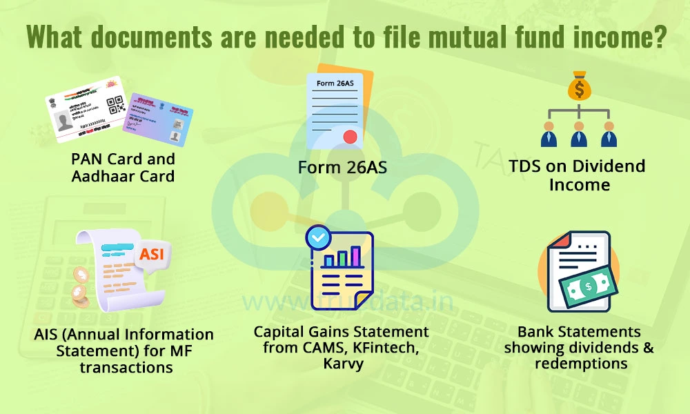 What documents are needed to file mutual fund income